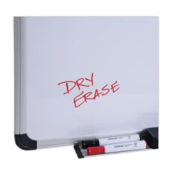 Sale 36 in. x 24 in. Deluxe Porcelain Magnetic Dry Erase Board - White Surface, Aluminum Frame Office Presentation Supplies