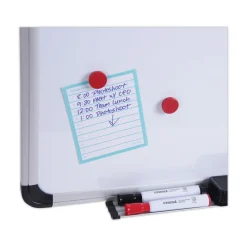 Sale 36 in. x 24 in. Deluxe Porcelain Magnetic Dry Erase Board - White Surface, Aluminum Frame Office Presentation Supplies