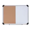 Discount 24 in. x 18 in. Melamine Cork/Dry Erase Board - Tan/White Surface, Aluminum/Plastic Frame Office Presentation Supplies