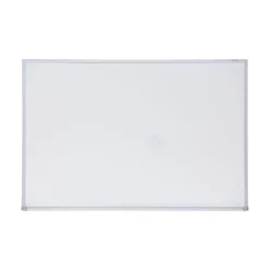 Online 36 in. x 24 in. Melamine Dry Erase Board with Anodized Aluminum Frame - White Surface Office Presentation Supplies