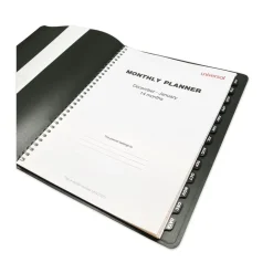 New 11 in. x 8 in. 14-Month (Dec 2025-Jan 2027) Monthly Planner - Black Cover Calendars & Planners