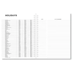 New 11 in. x 8 in. 14-Month (Dec 2025-Jan 2027) Monthly Planner - Black Cover Calendars & Planners