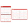 24 in. x 36 in. 12-Month (Jan-Dec 2026) Erasable Wall Calendar - White/Red Sheets Calendars & Planners