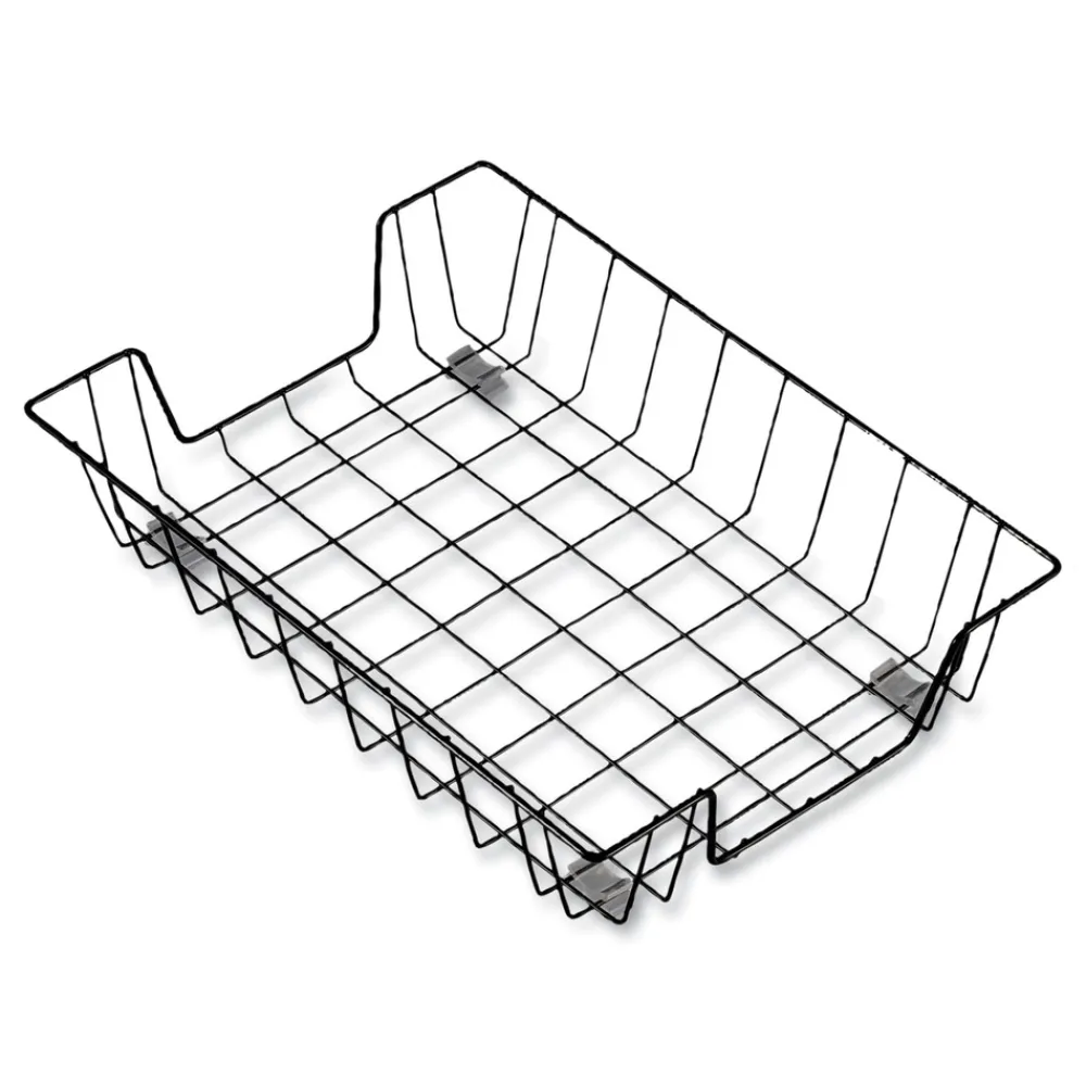 Best 10 in. x 14.13 in. x 3-in Letter Size Files 1 Section Wire Metal Letter Tray - Black Office Furniture & Lighting