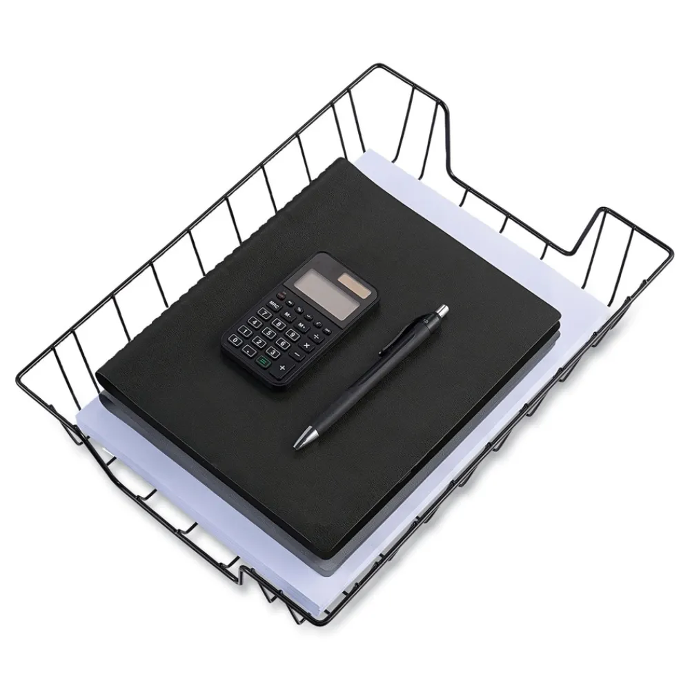 Best 10 in. x 14.13 in. x 3-in Letter Size Files 1 Section Wire Metal Letter Tray - Black Office Furniture & Lighting