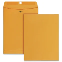 Best 9 x 12 Kraft Clasp Envelope, Square Flap, Clasp/Gummed Closure - Brown Kraft (250/Carton) Mailing, Packing & Shipping