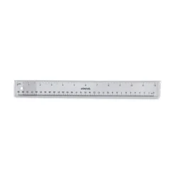 Hot Clear Plastic Standard/Metric 12 in. Ruler - Clear Measuring Tools