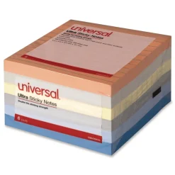 New Ultra Sticky Note Pads Note Ruled 4-in x 4-in Assorted Colors 100 Sheets/Pad 6 Pads/Pack Paper & Printables
