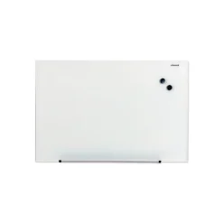 Online UNV43202 Frameless 36 in. x 24 in. Magnetic Glass Marker Board - White Office Presentation Supplies