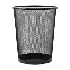 Sale UNV20008 18-Quart Steel Mesh Wastebasket - Black Trash & Waste Bins