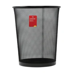 Sale UNV20008 18-Quart Steel Mesh Wastebasket - Black Trash & Waste Bins