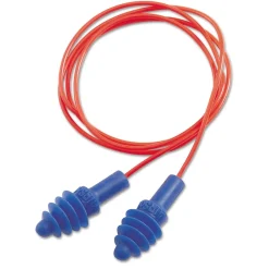 New AirSoft Multiple-Use Earplugs - Red Polycord, Blue (100/Box) Ear Protection