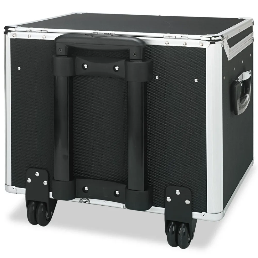 New 17.5 in. x 15.5 in. x 14.5 in. Locking Mobile Letter/Legal File Chest - Black/Chrome Office Furniture & Lighting