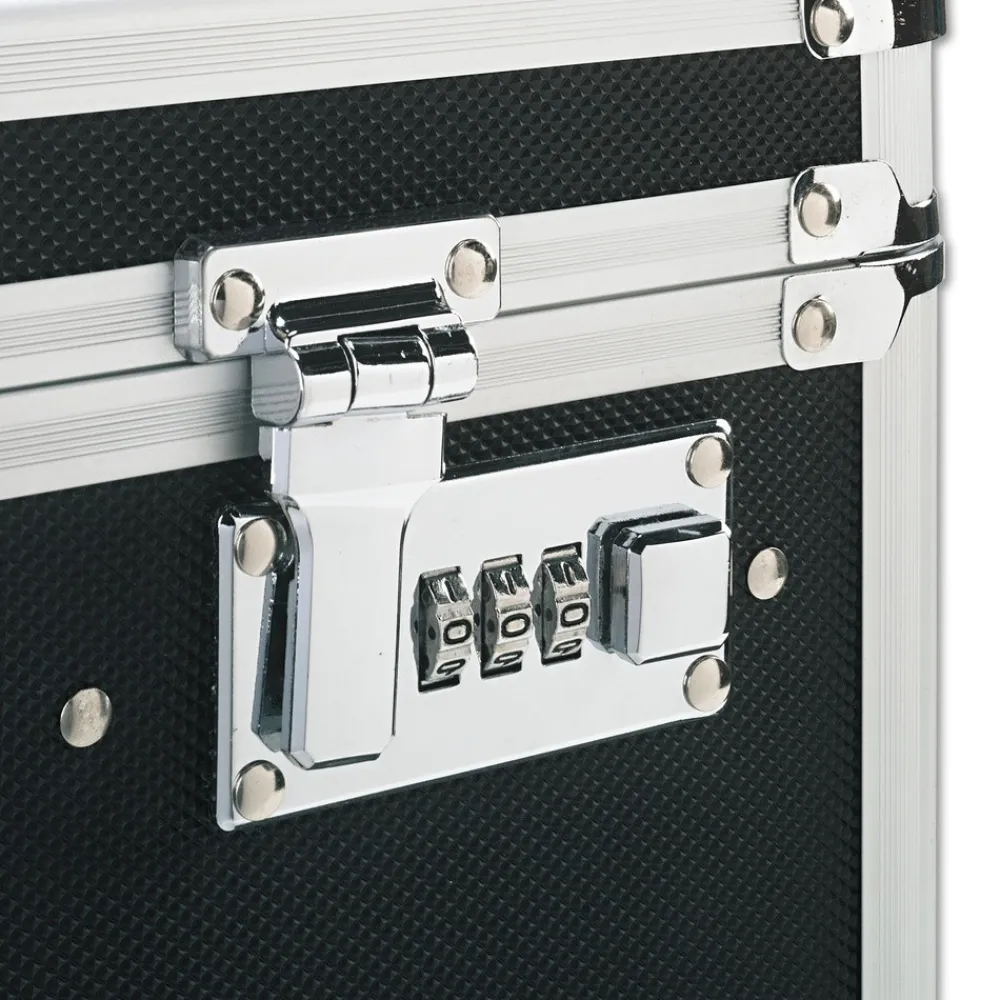 New 17.5 in. x 15.5 in. x 14.5 in. Locking Mobile Letter/Legal File Chest - Black/Chrome Office Furniture & Lighting