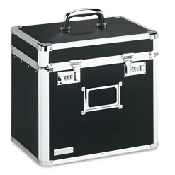 Outlet 13.5 in. x 10.5 in. x 13.25 in. Locking Letter File Chest - Black Filing & Folders