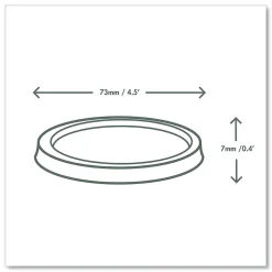 Hot 2 oz. - 4 oz. Compostable Plastic Portion Pot Lids - Clear (2000/Carton) Tabletop And Serveware