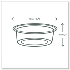 Outlet 2 oz. Compostable Portion Pots - Clear (2000/Carton) Tabletop And Serveware