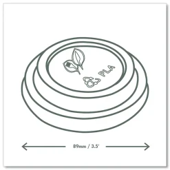 Online 89 Series Compostable Hot Cup Lids - White (1000/Carton) Tabletop And Serveware