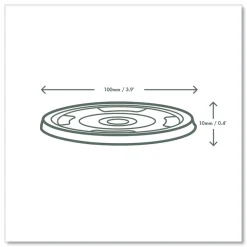 Hot 96 Series Compostable Cold Cup Lids (1000/Carton) Tabletop And Serveware