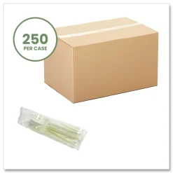 Best Compostable Fork/Knife/Spoon/Napkin Cutlery Kits - White (250/Carton) Tabletop And Serveware