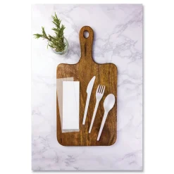 Best Compostable Fork/Knife/Spoon/Napkin Cutlery Kits - White (250/Carton) Tabletop And Serveware