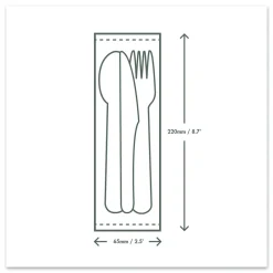 Best Compostable Fork/Knife/Spoon/Napkin Cutlery Kits - White (250/Carton) Tabletop And Serveware