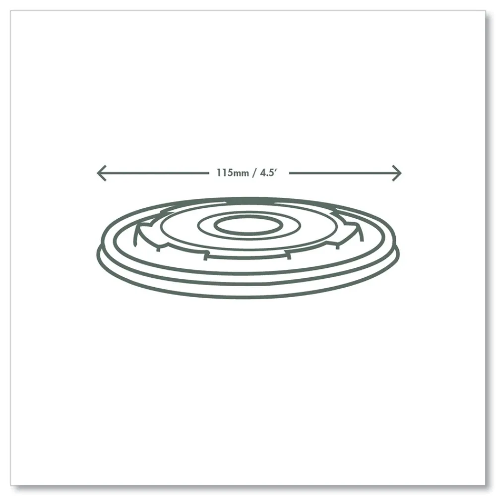 Sale 115-Series Compostable Plastic Flat Hot Lids - White (500/Carton) Tabletop And Serveware