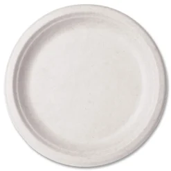 Sale VW-P013NFA 9 in. Diameter Nourish Molded Compostable Fiber Plate Tableware - White (500/Carton) Tabletop And Serveware