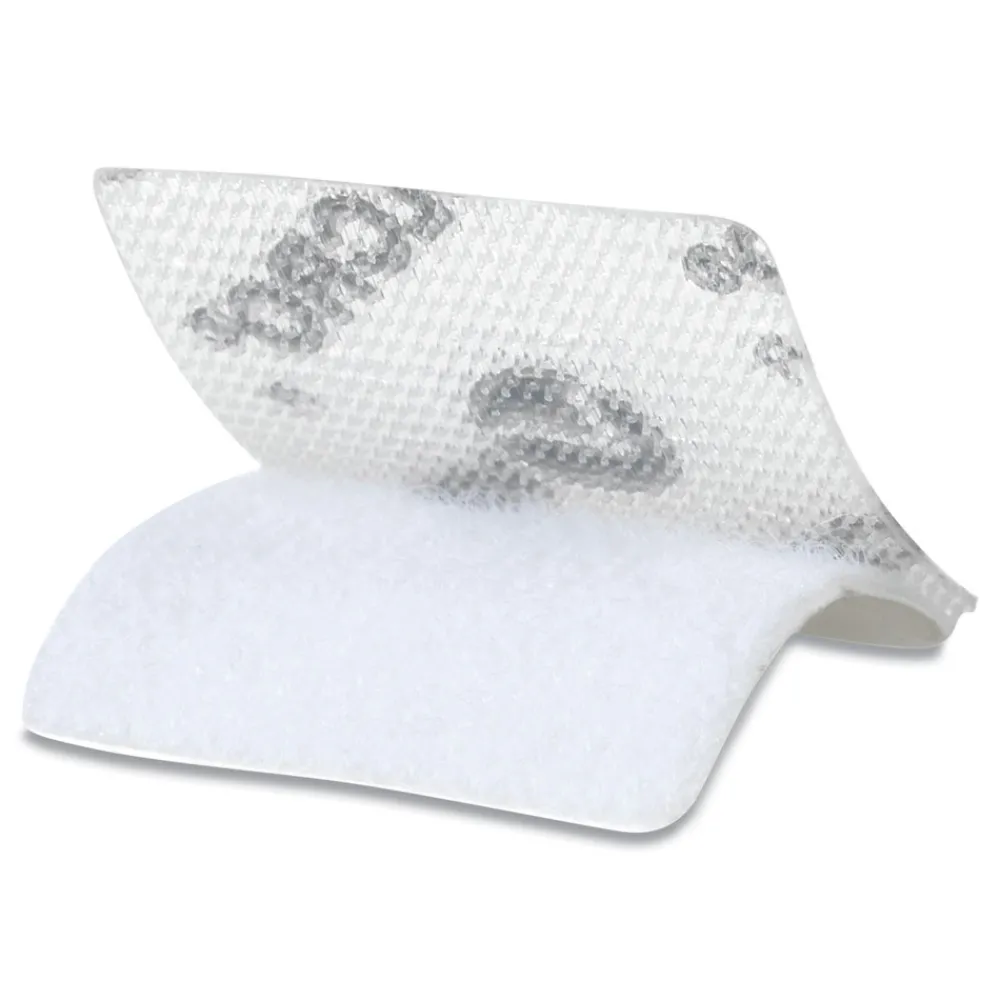 Online 0.88 in. x 0.88 in. Removable Adhesive Sticky-Back Fasteners - Clear (12/Pack) Paper Clips, Binder Clips, & Fasteners