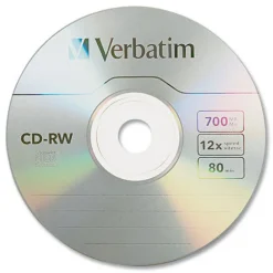 Clearance 95155 700 MB/80 min 12x CD-RW Rewritable Disc - Silver (25/Pack) Office Electronics & Batteries