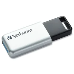 Clearance 128 GB Store 'n' Go Secure Pro USB Flash Drive with AES 256 Encryption - Silver Office Electronics & Batteries