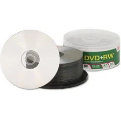Sale 4.7 GB 4x DVD RW Rewritable Disc - Silver (30/Pack) Office Electronics & Batteries