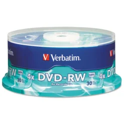 4.7 GB 4x DVD-RW Rewritable Disc - Silver (30/Pack) Office Electronics & Batteries