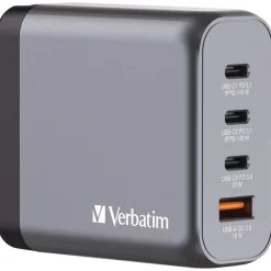 Sale 140 W 4-Port GaN Wall Charger - Black/Gray Office Electronics & Batteries