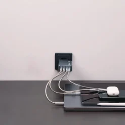 New 100 Watts 4-Port GaN Wall Charger - Black/Gray Office Electronics & Batteries