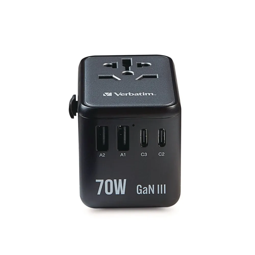 Best UTA-09 Gan III 2-USB-A/2-USB-C/USB-C with Power Delivery 3.0 Universal Travel Adapter Office Electronics & Batteries