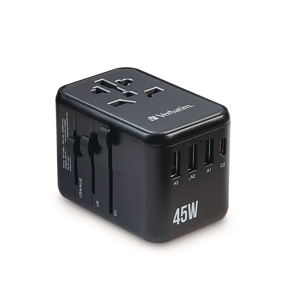 New UTA-08 3-USB-A/3-USB-C Universal Travel Adapter Office Electronics & Batteries