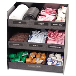 Online 14.5 in. x 11.75 in. x 15 in. Vertical Condiment Organizer - Black Desk Accessories & Office Organizers