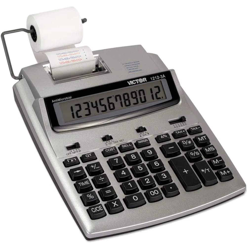 New Black/Red Print 2.7 Lines/Sec Antimicrobial Printing Calculator Office Electronics & Batteries