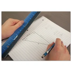 Outlet Easy Read 18.25 in. Long Standard/Metric Stainless Steel Ruler - Blue Measuring Tools