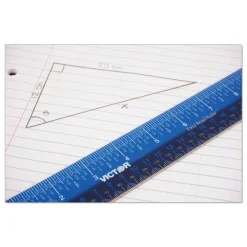 Outlet Easy Read 18.25 in. Long Standard/Metric Stainless Steel Ruler - Blue Measuring Tools