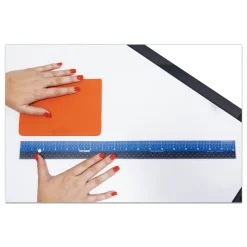 Outlet Easy Read 18.25 in. Long Standard/Metric Stainless Steel Ruler - Blue Measuring Tools
