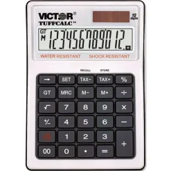 Hot TUFFCALC 12-Digit LCD Desktop Calculator Office Electronics & Batteries