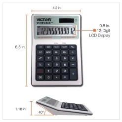 Hot TUFFCALC 12-Digit LCD Desktop Calculator Office Electronics & Batteries