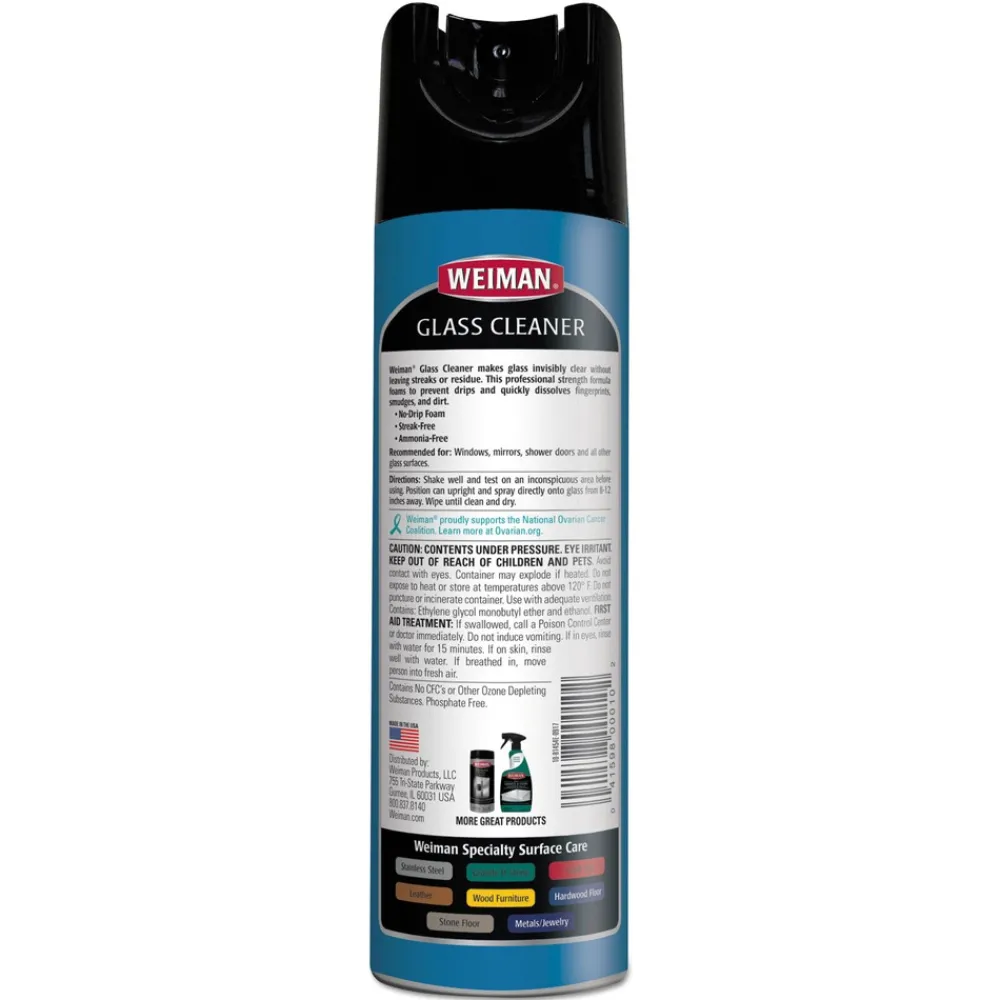 Clearance 19 oz. Aerosol Spray Can Foaming Glass Cleaner Cleaning & Janitorial Supplies