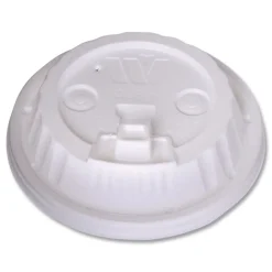 Clearance Dome Plastic Lids for 12 oz to 24 oz Hot Cups and Bowls - White (1000/Carton) Tabletop And Serveware