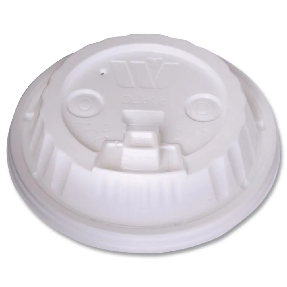 Clearance Dome Plastic Lids for 12 oz to 24 oz Hot Cups and Bowls - White (1000/Carton) Tabletop And Serveware