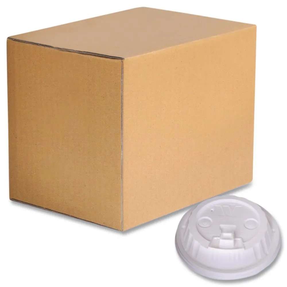 Clearance Dome Plastic Lids for 12 oz to 24 oz Hot Cups and Bowls - White (1000/Carton) Tabletop And Serveware