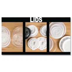 Clearance Drink-Thru Plastic Lids for 10 oz Hot Cups and Bowls - White (1000/Carton) Tabletop And Serveware