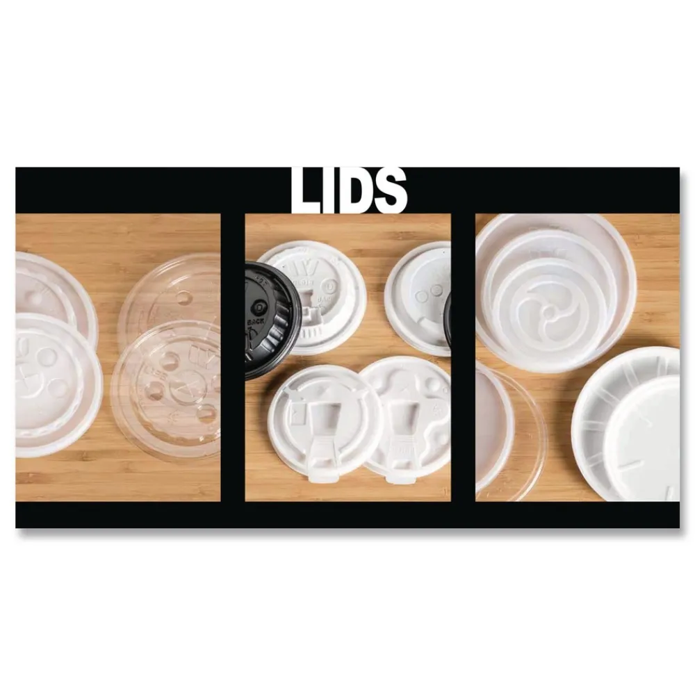 Best Plastic Lids for 8 oz to 16 oz Cups/5 oz to 10 oz Bowls - White (500/Carton) Tabletop And Serveware